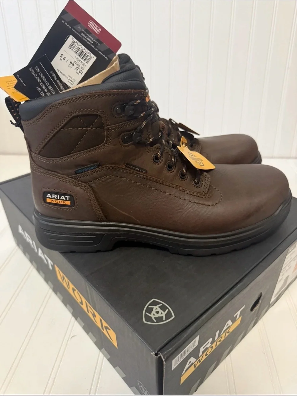 ARIAT Men’s Turbo 6” WP Carbon Toe Work Boots -Durable Leather Boot 10.5EE